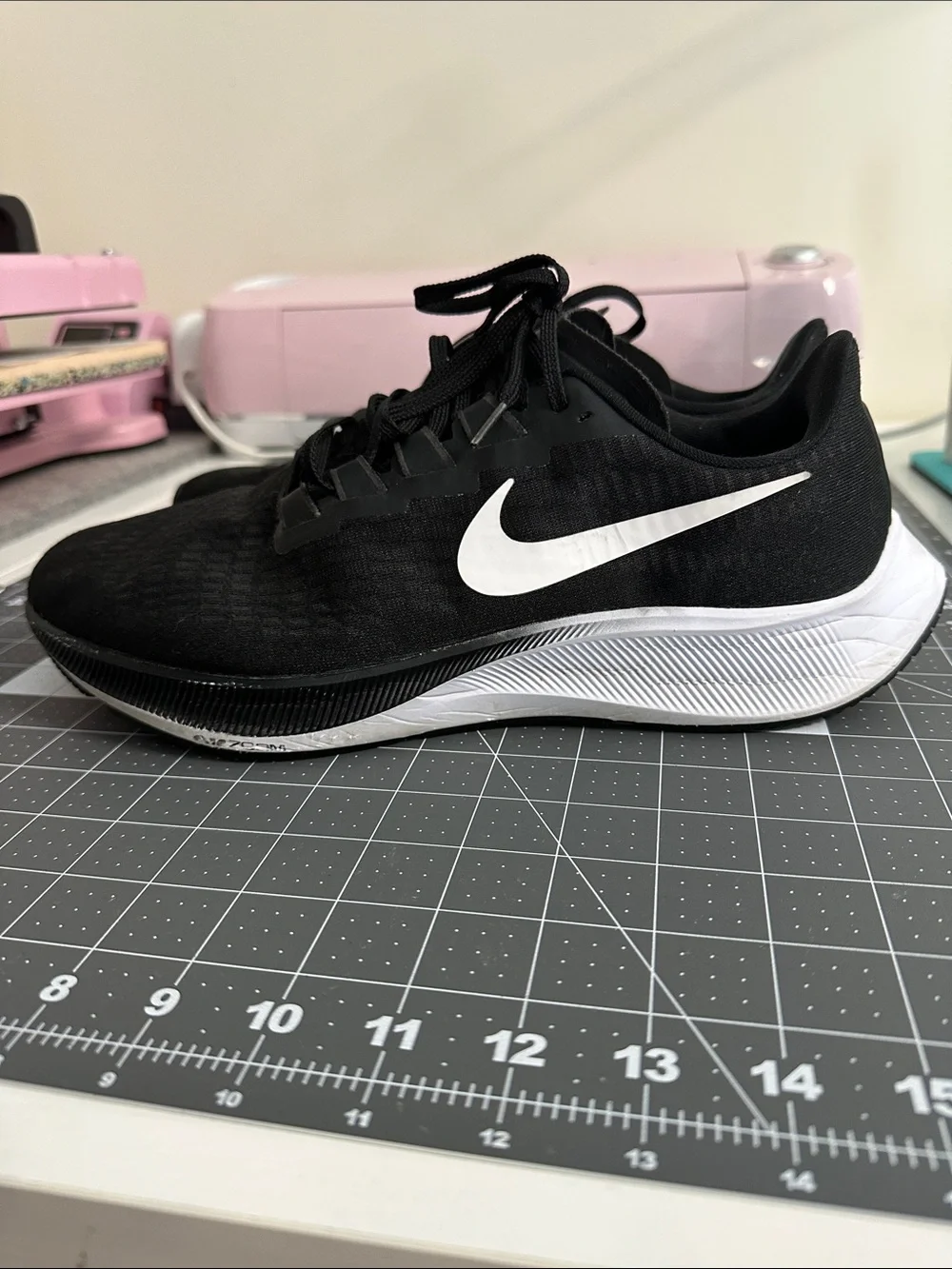Nike Zoom Pegasus 37 Black and White Casual Running Sneakers-11.5